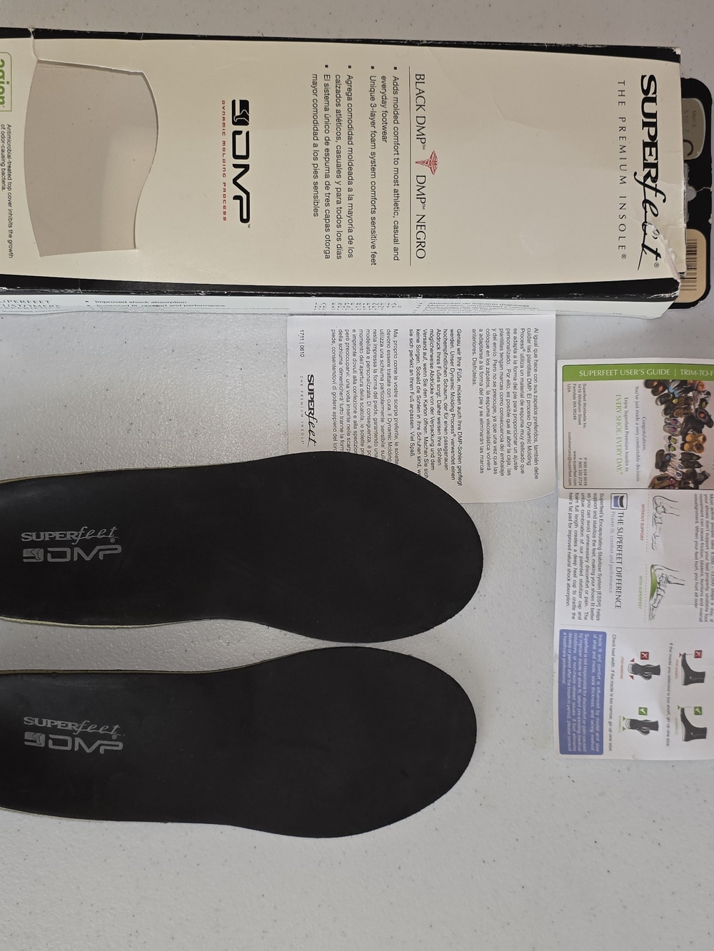 Superfeet DMP Women's Black Performance Insoles